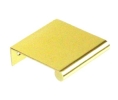 Epco DP41-PB Aluminum Edge Pull, 1" CTC, 1-1/2" OA Length - Polished Brass Finish Anodized Finish
