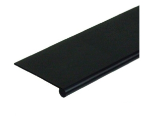 Epco DP42-L-BL Aluminum Edge Pull, 6 Ft. OA Length - Satin Black Anodized Finish