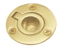 Epco DP424-PB Finger Drawer Pull, 1-1/2" Diameter - Polished Cast Brass