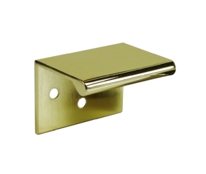 Epco DP44-PB Zinc Edge Pull, 1-1/4" CTC, 2" OA Length - Polished Brass Finish