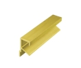 Epco DP46-2-B Aluminum Drawer Pull, 3" CTC, 3-7/8" OA Length - Satin Brass Finish Anodized Finish