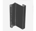Epco GP15-BL Aluminum Sliding Door Pull, 2-3/4" Length - Satin Black Anodized Finish