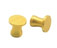 Epco GP19-B Pair of Aluminum Sliding Door Knob, 33/64" Diameter - Satin Brass Finish Anodized Finish