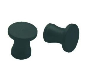 Epco GP19-BL Pair of Aluminum Sliding Door Knob, 33/64" Diameter - Satin Black Anodized Finish