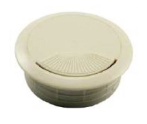 Epco GRS-60-AL Plastic Cable Grommet with Spring Loaded Cover - Almond