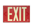 EverGlow BPLXR Photo-luminescent Exit Sign ”EXIT” - Red