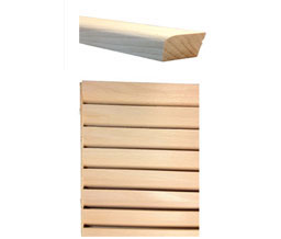 E-ZEE ALV M4 Kit-FM 30x44 Hard Maple Wood-1-3/4" Door Thickness - 30"W x 44"H - Chevron Louver with Flush Moulding