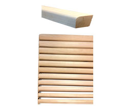 E-ZEE HAFALV O4 Kit-FM 10x10 Red Oak Wood-1-3/4" Door Thickness - 10"W x 10"H - High Air-Flow Louver with Flush Moulding
