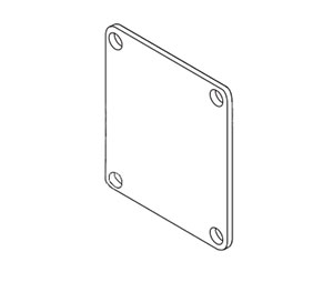 Falcon 4833 313AN Top Reinforcement Plate, Anodized Duranodic