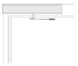 Falcon 8242 8200 Series Auto Operator - Regular Arm, Aluminum, Push Side