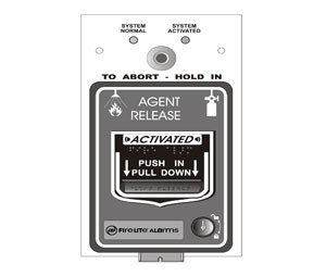 Fire-Lite BG-12LRA Agent Release Pull Station - Abort Switch