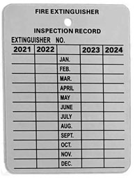 Ansul 4MTAG 4 Year Metal Inspection Tag