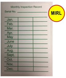 Ansul MIRL 2" x 3" Monthly Inspection Labels - Roll 250
