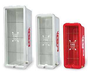 Brooks FT10PR6 Fire Extinguisher Cabinet - 23" x 9" x 7", 20 5/8" (Max Extg Height), Red, Pkg/6