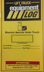Forklift Training RLOG (P)-C Forklift Inspection Replacement Book - Lift Truck Equipment Log - Walkie and Walkie Rider, Low Lift Pallet Jack