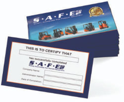 Forklift Training SL2CBWC-F Forklift Wallet Cards from the SAFE LIFT 2 Counterbalance Kit - Pack of 10