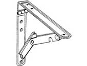 Selby FR505GE-12X12S Gray Enamel Folding Shelf Bracket - 1 Pair