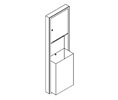 Gamco TW-1FS Surface Mounted Towel Dispenser and Waste Receptacle Combination, 12 gal.