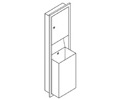 Gamco TW-1-18FS Surface Mount Towel Dispenser and Waste Receptacle Combination