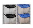 Handi GCHSRC100G Gray Recycling Center w/ Black Lid Accessories - 1 Each