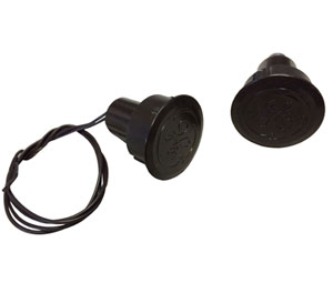 GE Security 1078W-M Recessed Magnetic Steel Door Contact w/ Wire Leads - Closed Loop, Mahogany