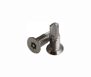 GKL HSP100MSC Commercial 12/14 Security Torx Head Metal Hinge Screws - Nickel Plated - Pack of 100