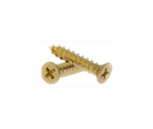 GKL HSP100WSBBR Residential 9/11 Wood Hinge Screws - Bright Brass - Pack of 100