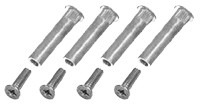 GLOBAL DOOR SXN-138 1-3/8" Sex Nut-Bolt set of 4