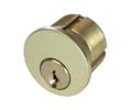 GMS Comp. M114SX3ST 1-1/4" Mortise Cylinder with Schlage C - K Keyway and Straight Cam Bright Brass Finish