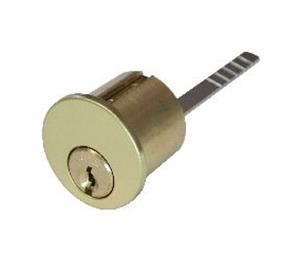 GMS Comp. R118SC3A2 Keyed Alike K2 1-1/8" Rim Cylinder with Schlage C Keyway Bright Brass Finish