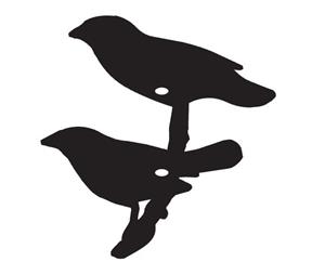 Goldberg Brothers 6001AT202-D SV Accent Trim, Birds on Limb - Silver Vein Finish - Standard Series