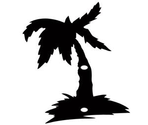 Goldberg Brothers 6001AT303-D FGT Accent Trim, Palm Tree - Flint Gray Texture Finish - Standard Series