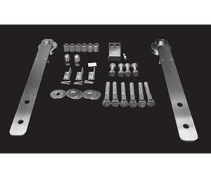 Goldberg Brothers 60053HX Stainless Steel Barn Door Bypass Hardware Kit, Complete Less Track, for 1-3/8" Doors