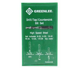 Greenlee 332-DTAPKITM Greenlee® Drill/Tap Sets - M10, M3, M4, M5, M6, M8 Thread - TPI or Pitch