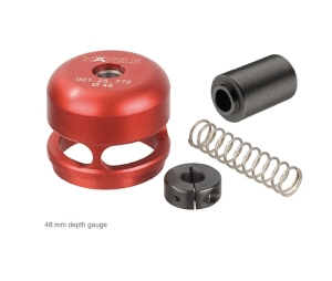 Hafele 001.25.772 Depth Gauge, For Red Jig, 48 mm (1-7/8"), Drill Bit Ø up to 26-40 mm (1" - 1-9/16"), Aluminum, Red