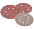 Hafele 005.32.192 Abrasive Disc, Premier Red, Hook-N-Loop, 5" Diameter, 8 Holes, 80 Grit, Aluminum Oxide, Box of 100 Pieces
