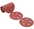 Hafele 005.32.180 Abrasive Disc, Premier Red, PSA 5", 5 Holes, 80 Grit, Aluminum Oxide, Roll