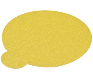 Hafele 005.33.452 Abrasive Paper Disc, 6" Diameter, PSA, Tabbed, No Holes, 120 Grit, Aluminum Oxide, Box of 100 Pieces