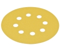 Hafele 005.33.890 Abrasive Paper Disc, Hook-N-Loop, With 8 Holes, P80, 5" Aluminum Oxide, Box of 100 Pieces