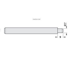Hafele 006.36.752 Grommet Insertion Tool, For 7.5 mm Diameter Holes, For Knocking in Sleeve 7.5 mm Diameter, Steel