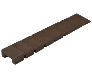 Hafele 006.90.900 Furniture Wedge, With break away sections, 99 x 20 mm (3-7/8" x 3/4"), 8 mm (5/16") Thickness, Plastic, Brown