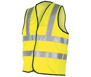Hafele 007.46.018 Surveyor's Vest, Class 2, Reflective, L Size, 100% Polyester Mesh, Fluorescent Yellow