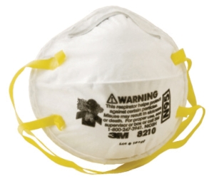 Hafele 007.48.730 Respirator Mask, Disposable, 42 CFR Approved, N95 Class, 3M-8210, Box of 20 Pieces
