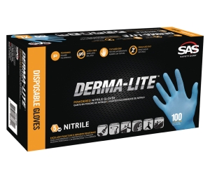 Hafele 007.64.015 Disposable Gloves, 8 mm Thickness, Powder-Free, L Size, Nitrile, Blue, Box of 50 Pieces