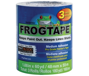 Hafele 007.81.244 FrogTape®, Pro Grade Painter’s Tape, 1-7/8" x 60 yards, Blue, Box of 3 Pieces
