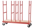 Hafele 007.91.180 Lateral Parts Cart, 2000 lb. Capacity, 60" x 22" (Length x Width), Steel, Red
