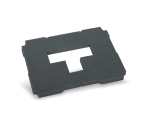 Hafele 008.06.895 Foam, For Systainer® T-Loc Tool Boxes, Smooth Foam, Plastic, Black