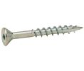 Hafele 010.23.120 Zip-R Screw, Flat Countersunk Head, #2 Square Drive, with Nibs, #8 x 1-1/4", Partial Thread, Steel, Zinc Plated, Box of 5000