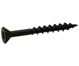 Hafele 010.23.154 Zip-R Screw, Flat Countersunk Head, #2 Phillips Drive, #8 x 2-1/4", Partial, Steel, Black Oxide, Box of 3000