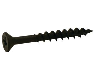 Hafele 010.23.174 Zip-R Screw, Flat Countersunk Head, #2 Phillips Drive, #8 x 2-1/2", Partial, Steel, Black Oxide, Box of 2500